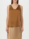 Max Mara Filly Satin Top In Brown