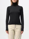 Max Mara Sax Silk And Wool Mock Sweater In Grau