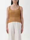 Max Mara Silk Top In Leather