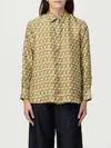 Max Mara Double-sided Printed Silk Shirt In Brown