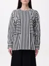 Max Mara Womens White Black Paio Striped Cotton And Silk-blend Shirt In White