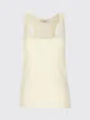 Max Mara Sleeveless Scoop Neck Plain Top In Gray