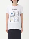 Max Mara Graphic Print Short Sleeve Top Collection In Weiss