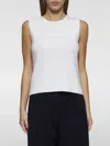 Max Mara Crewneck Sleeveless Top In Weiss