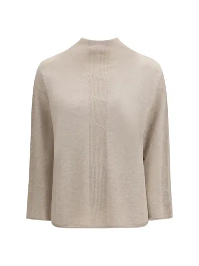 Max Mara Textured Panelled Sweater In Neutral