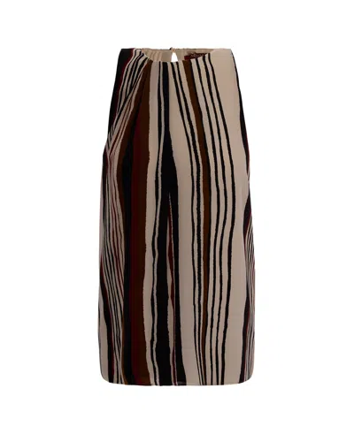 Max Mara Top Seta Mattone Rosso In Brown