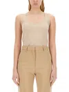 Max Mara Subscription Tank Top In Beige