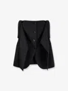 Max Mara Veruska Virgin Wool Top In Black