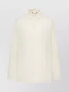 Max Mara Top With Front Stitch Pattern And Long Sleeves In Neutral