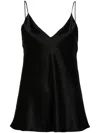 Max Mara Pianoforte Quassia Silk Top In Black