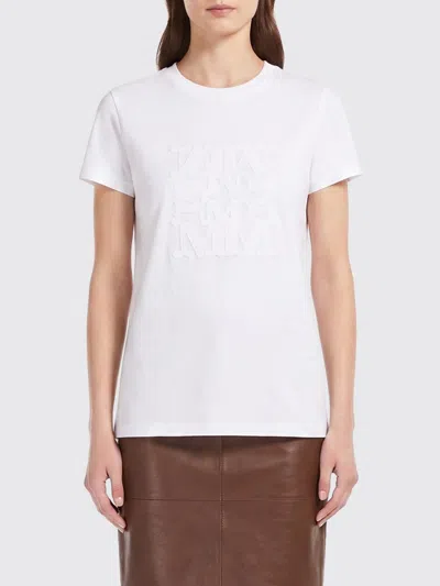 Max Mara Crewneck Short-sleeved T-shirt In White