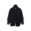 Max Mara Leonida Blouse With Asymmetric Hem And Balloon Sleeves In Black