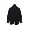 Max Mara Leonida Blouse With Asymmetric Hem And Balloon Sleeves In Black