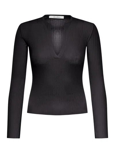 Max Mara Urlo Sweat Tops In Black