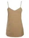 Max Mara Pelota Slip Strap Top In Brown