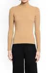 Max Mara Wool And Cashmere Turtleneck Sweater In Gold