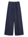Max Mara Wide-leg Denim Trousers Five Pockets In Blue