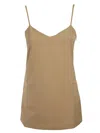 Max Mara Pelota Slip Strap Top In Brown