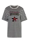 Max Mara Kaki Striped T-shirt In Multicolor