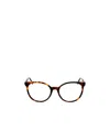 Max Mara Tortoiseshell Pantos-frame Glasses In White
