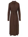 Max Mara Tortona Belted Midi Shirt Dress