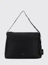 Max Mara Leather Kipperl Laptop Shoulder Bag Adjustable In Black
