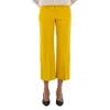 Max Mara Totem Wide-leg Ankle Pants In Yellow