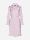 Max Mara Wool, Silk And Cashmere Coat In Baby Pink