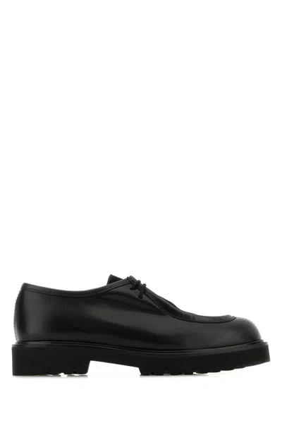 Max Mara Track Lace-up Flat In Black