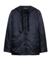 Max Mara Travel Waterproof Technical Fabric Jacket In Black