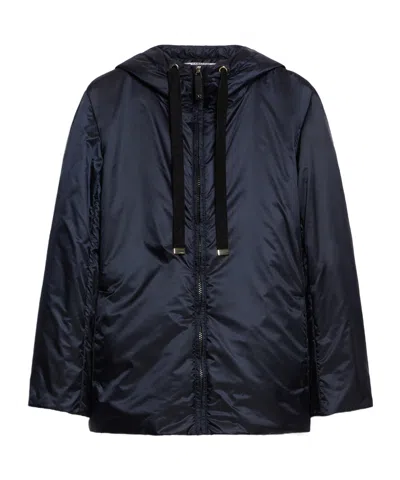 Max Mara Travel Waterproof Technical Fabric Jacket In Black