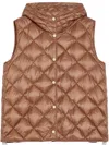 Max Mara Trefa Quilted Gilet In Brown