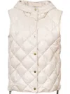Max Mara Trefa Quilted Gilet In White