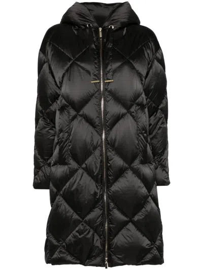 Max Mara Trefe Parka In Black