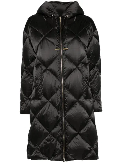 Max Mara Down Jacket In Iridescent Water-repellent Fabric In Black