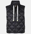 Max Mara Tregic Quilted Zip-up Vest In Black
