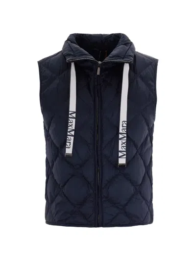Max Mara Tregic Zip-up Gilet In Blue