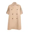 Max Mara Womens Colonial Finezza Double-breasted Relaxed-fit Cotton Cape In Green