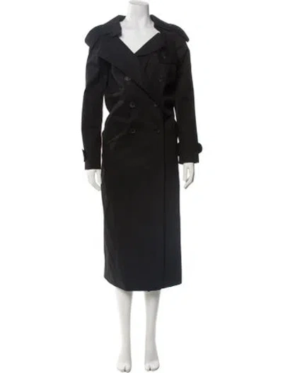 Pre-owned Max Mara Trench Coat In Black