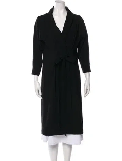 Pre-owned Max Mara Trench Coat In Black