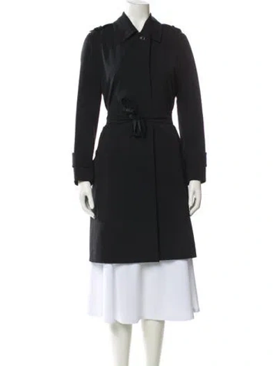 Pre-owned Max Mara Trench Coat In Black
