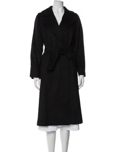 Pre-owned Max Mara Trench Coat In Black