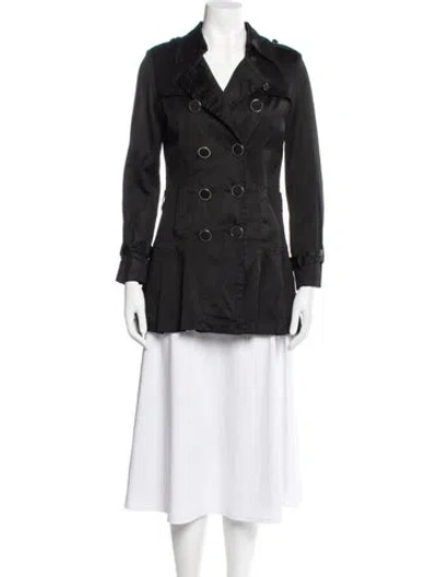 Pre-owned Max Mara Trench Coat In Black