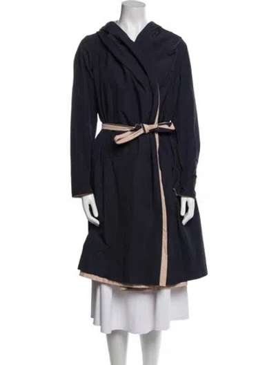 Pre-owned Max Mara Trench Coat In Blue