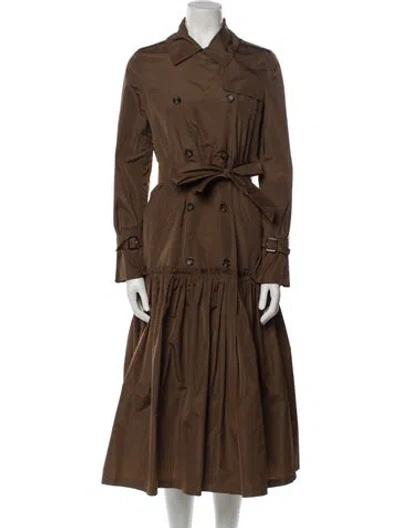 Pre-owned Max Mara Trench Coat In Blue