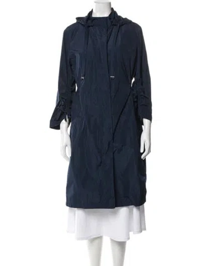 Pre-owned Max Mara Trench Coat In Blue
