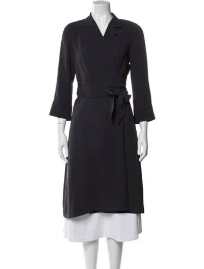 Pre-owned Max Mara Trench Coat In Blue