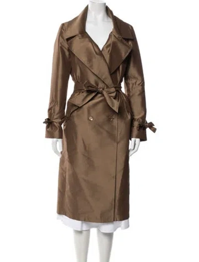 Pre-owned Max Mara Trench Coat In Brown