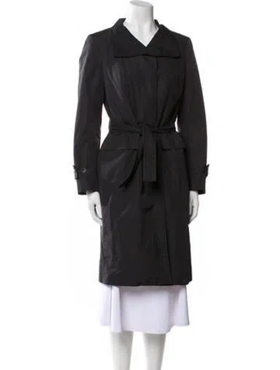 Pre-owned Max Mara Trench Coat In Gray