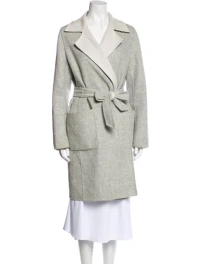 Pre-owned Max Mara Trench Coat In Gray